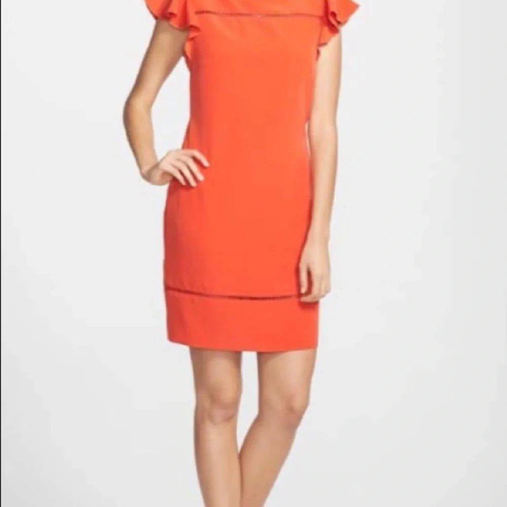 Jessica Simpson Flounce Ruffle Dress Cherr…